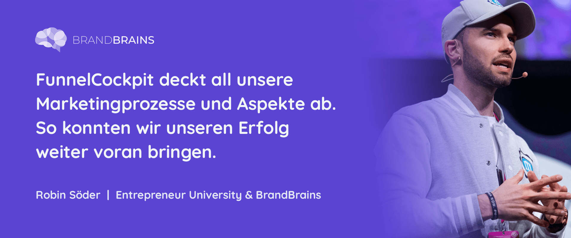 Agentur & Event-Veranstalter: Robin Söder konnte den Erfolg seiner Firmen mit FunnelCockpit voran bringen