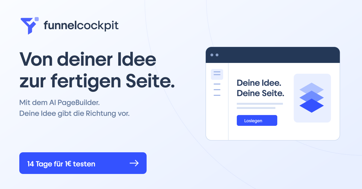Promotional banner: From your idea to a finished page.